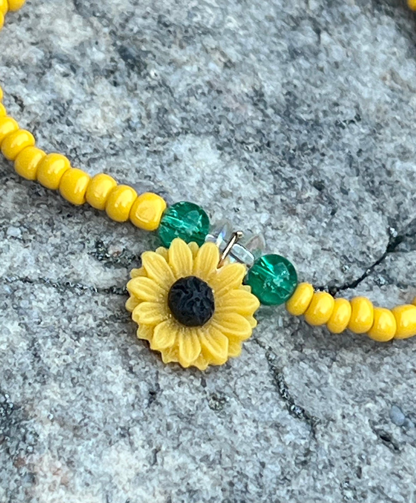 Handmade Sunflower Anklet/Bracelet - Small