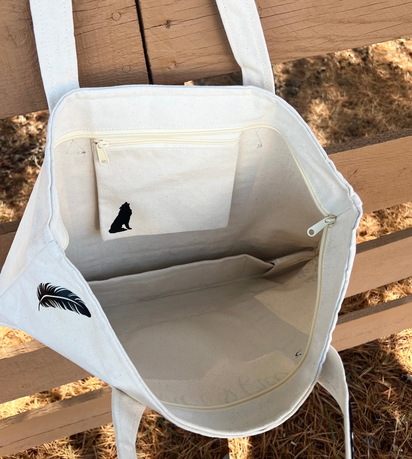Wild & Free Wolf Tote Bag - Custom Made