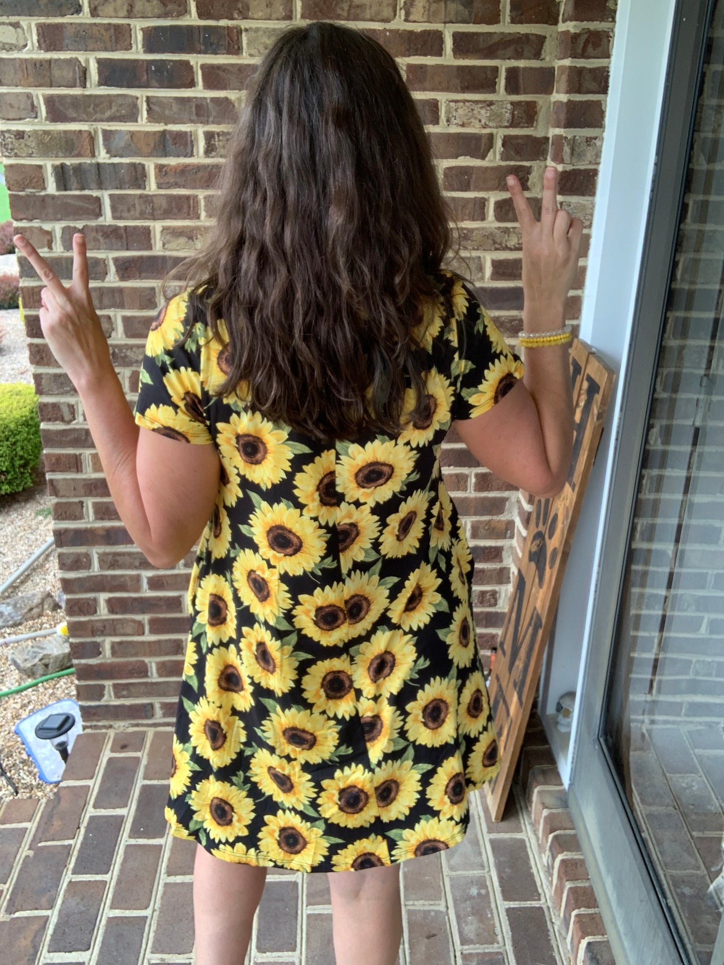 Sunflower Dress w/ Pockets In Stock