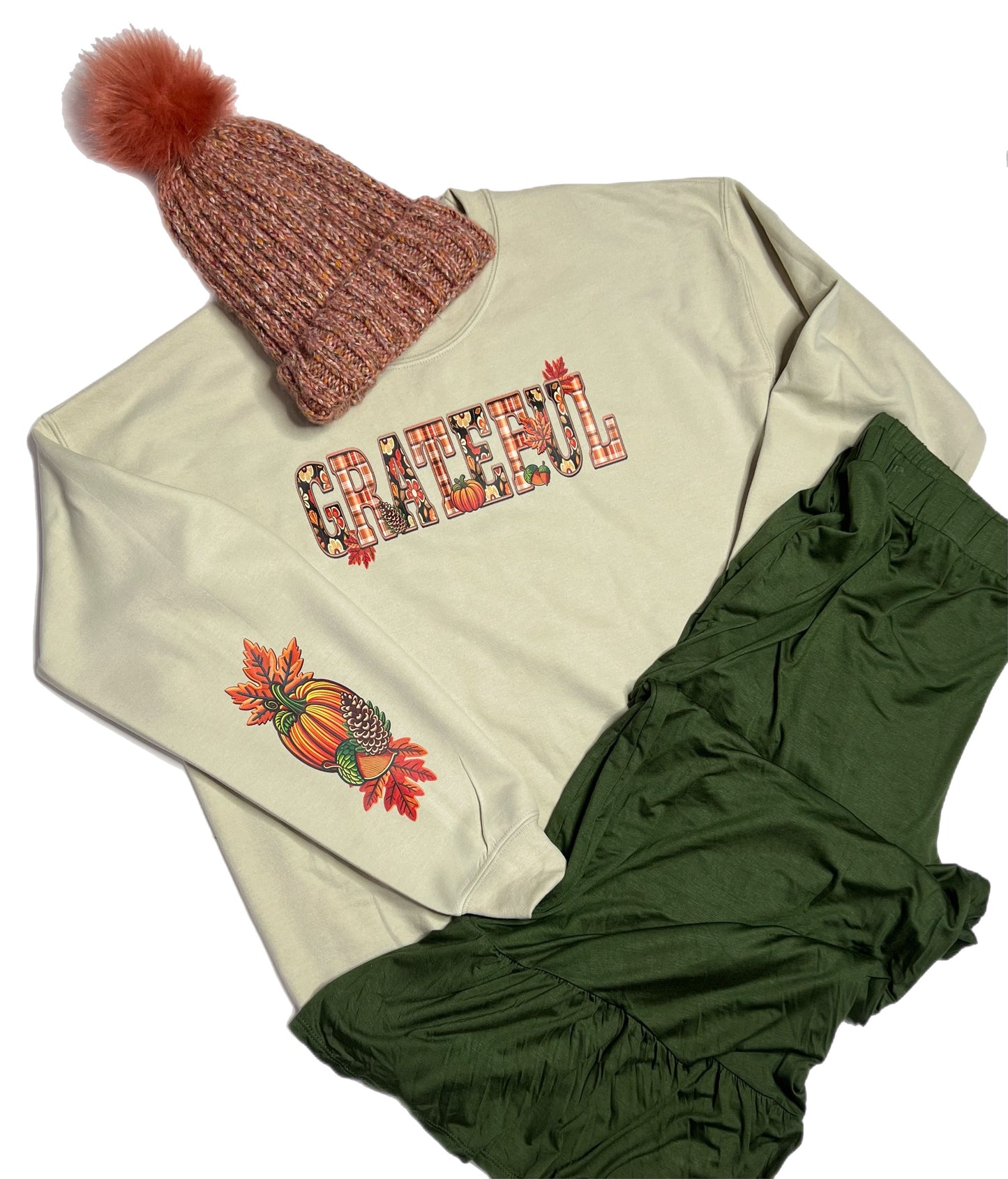 Grateful Sweatshirt with Sleeve Detail