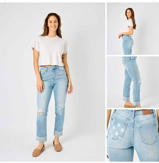 Americana Judy Blue Star Denim - In Stock