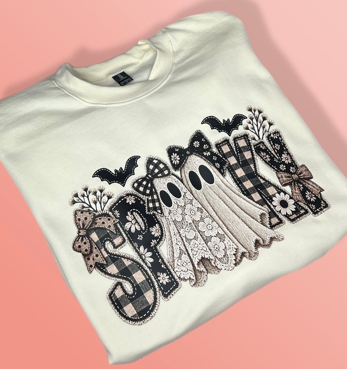 Spooky Ghost Sweatshirt - Cream
