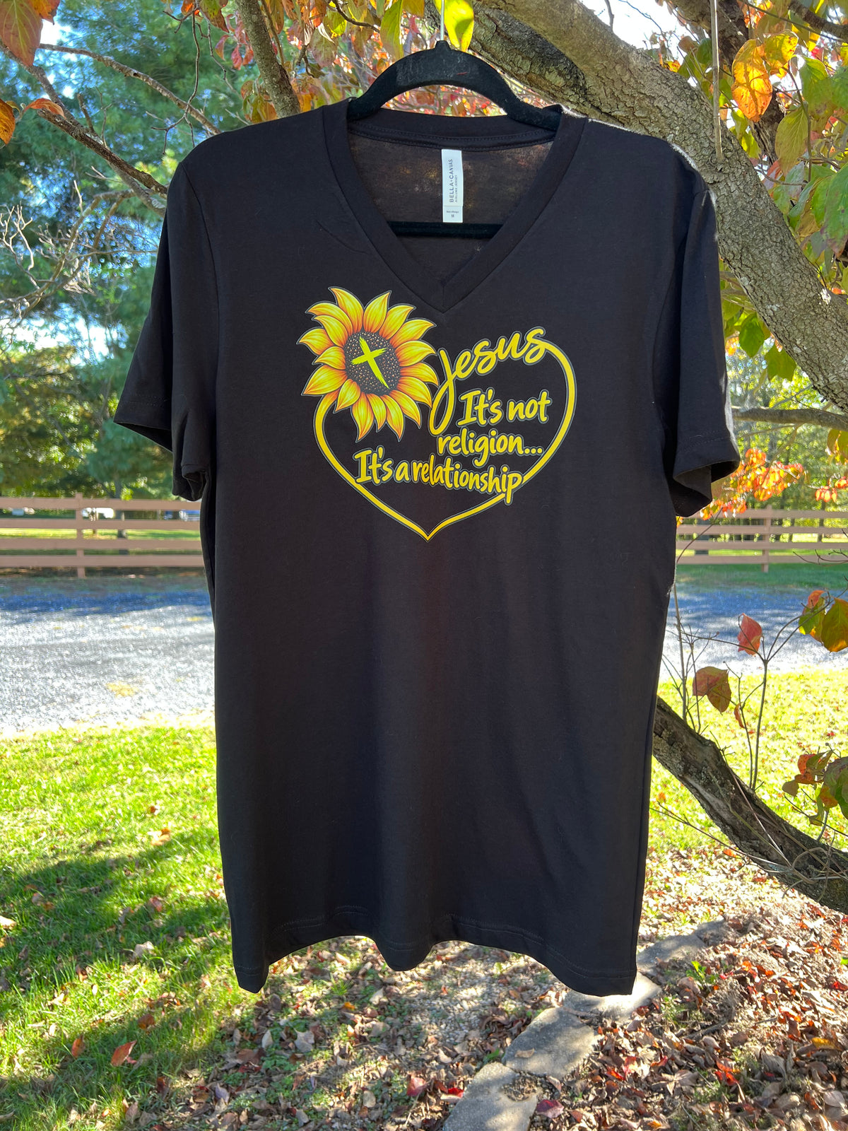 Sunflower Heart V-Neck Medium