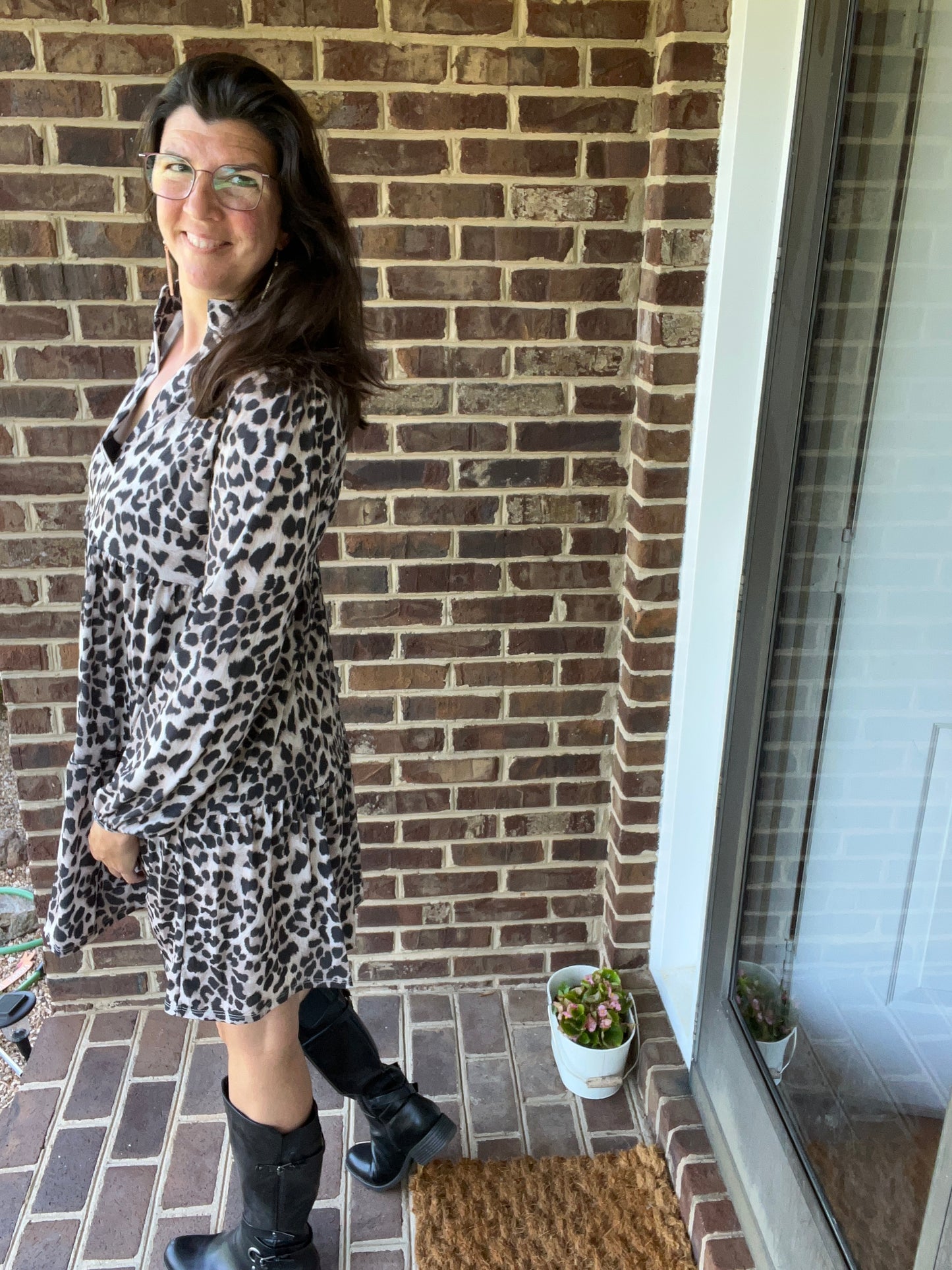Heimish Summer to Fall/Winter Leopard Tiered Dress