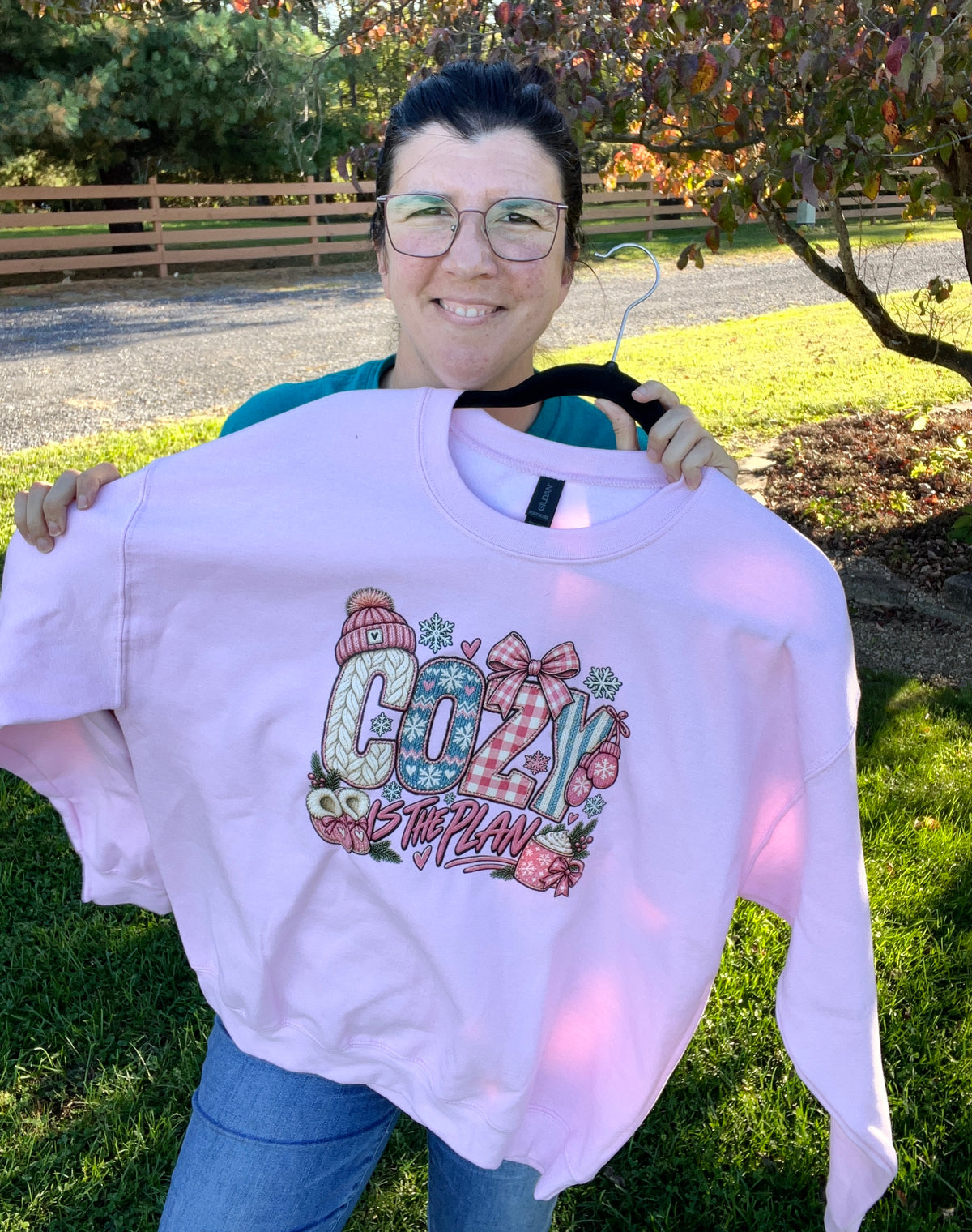 Cozy is the Plan Wintry Pink Sweatshirt - MADE TO ORDER