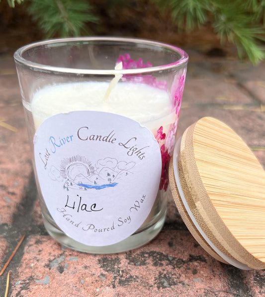 Lilac Hand Painted Soy Candle