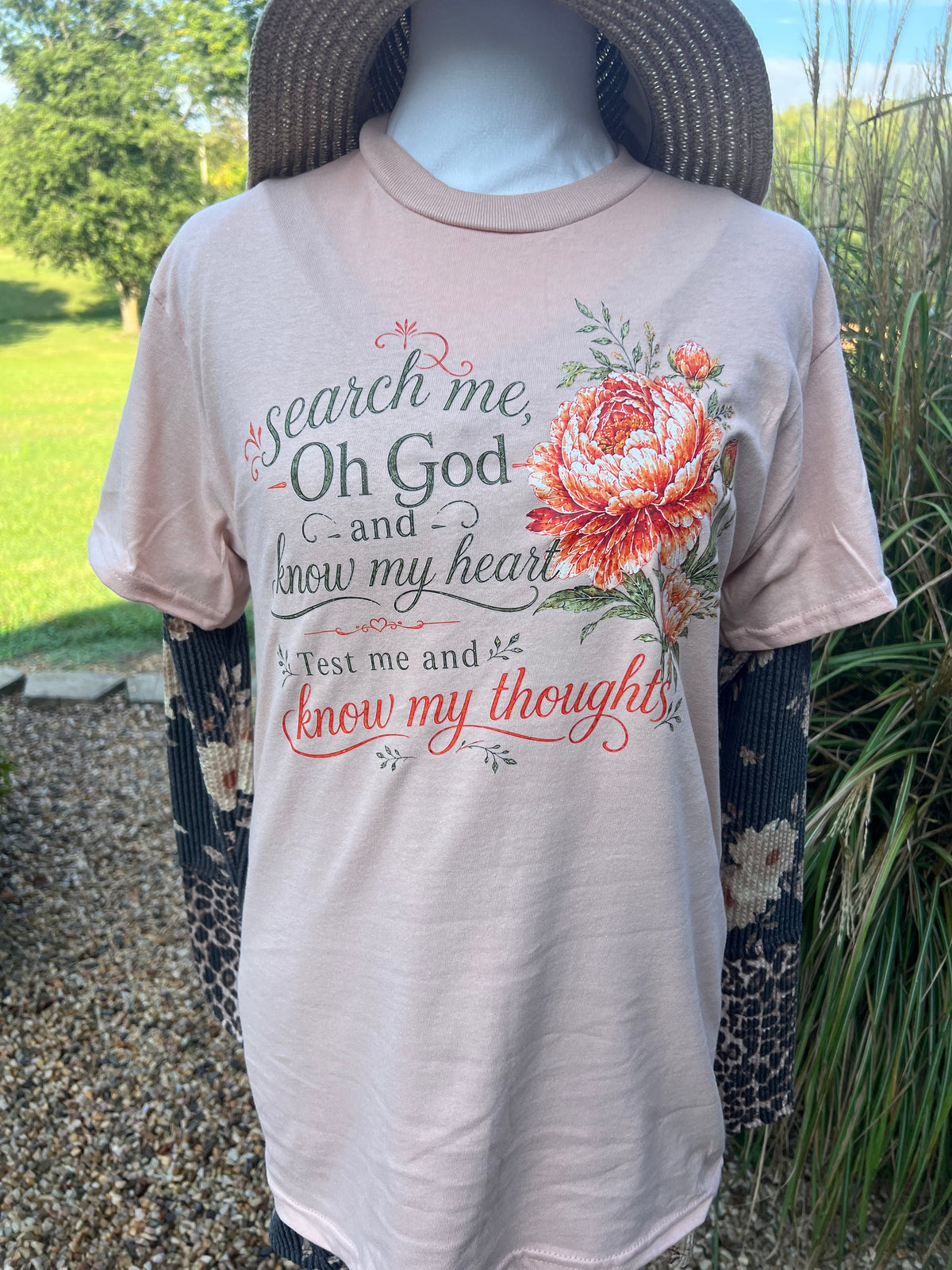 Oh God Tee on Peach