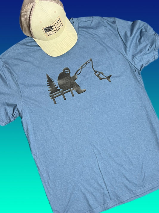 Big Foot Fishing Handmade Cotton T-Shirt