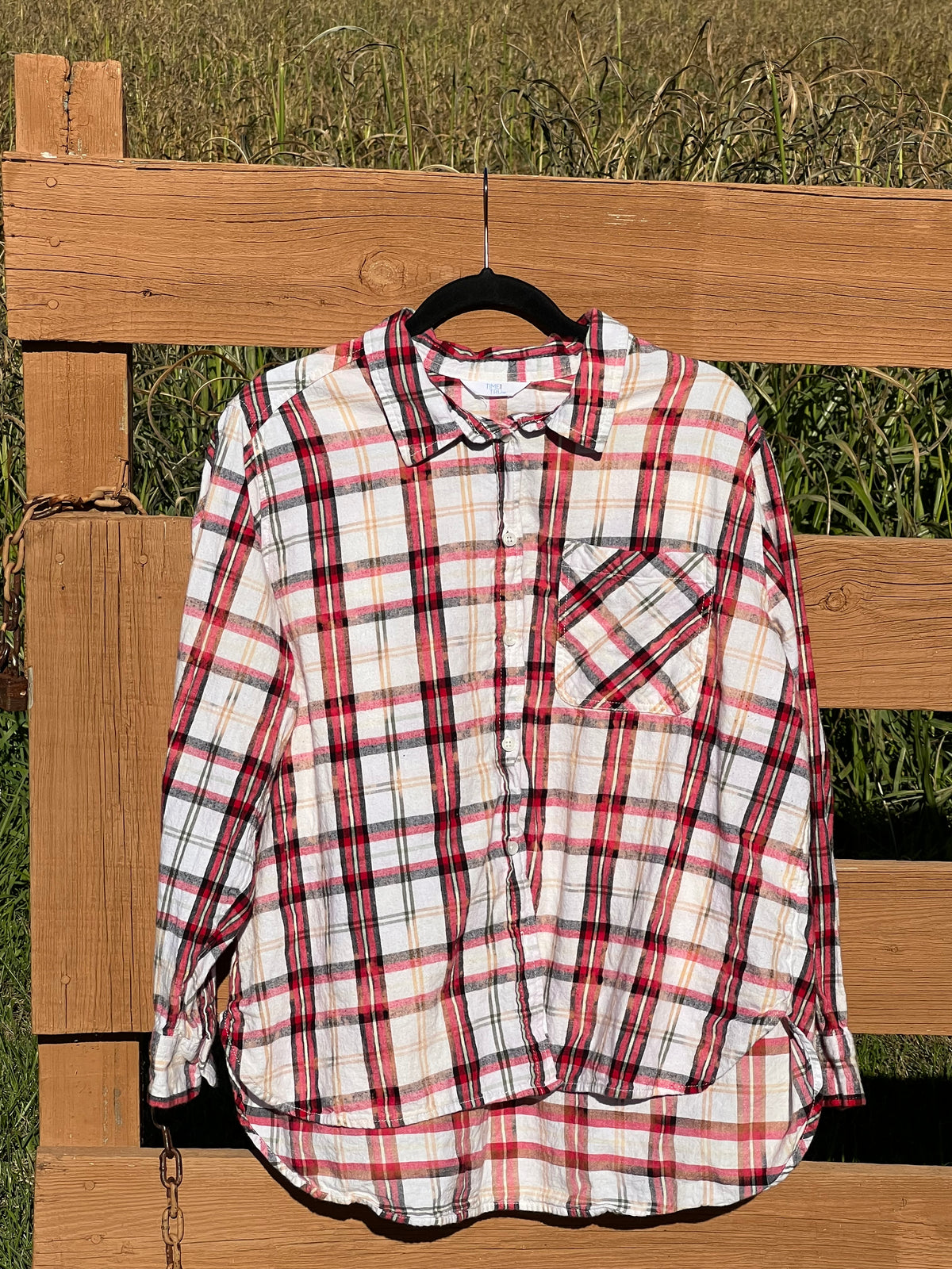 Whimsical Evergreen Trees Upcycled Flannel - Women’s 2XL