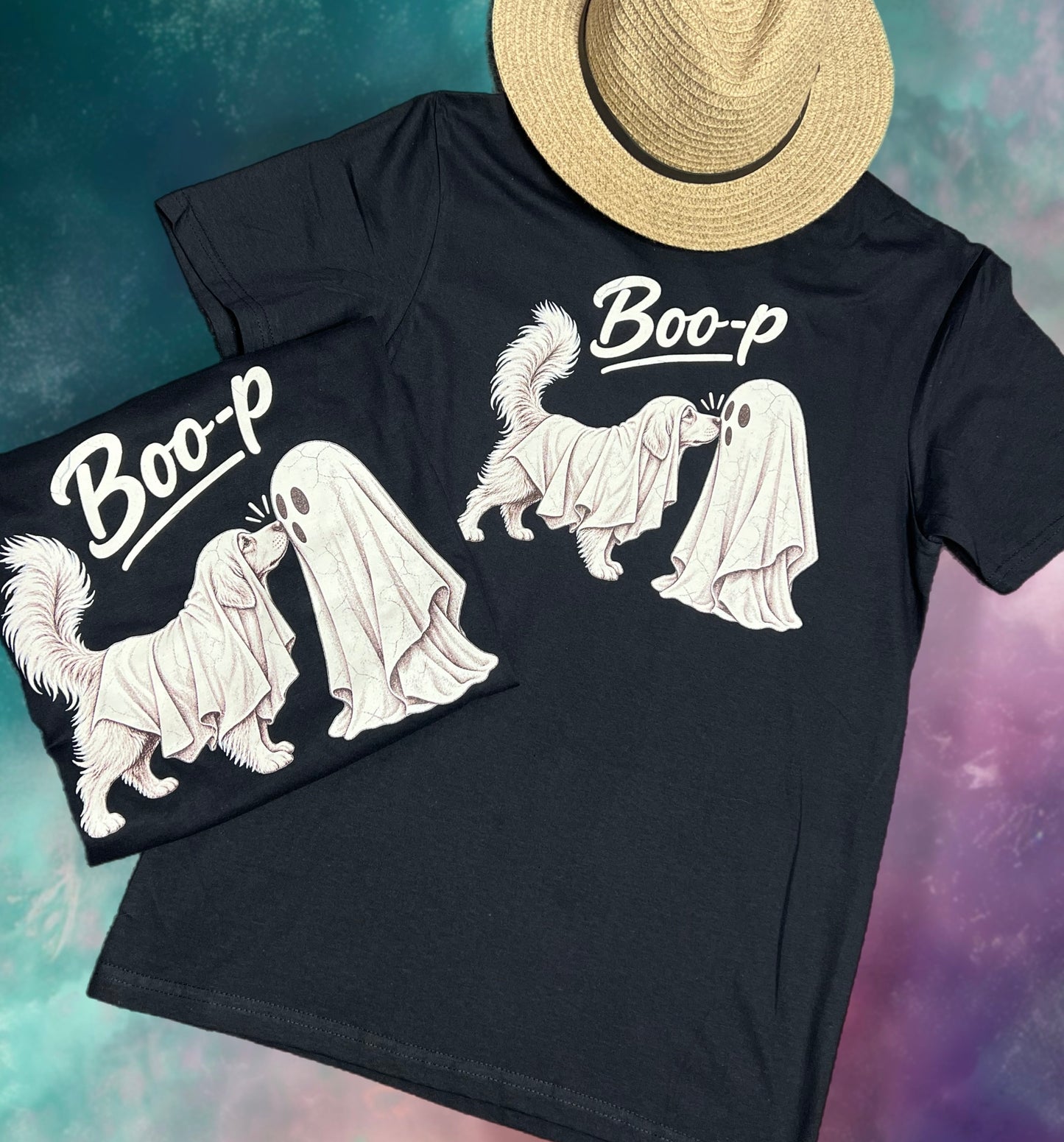 Boo-p Golden Retriever & Ghost Halloween Shirt