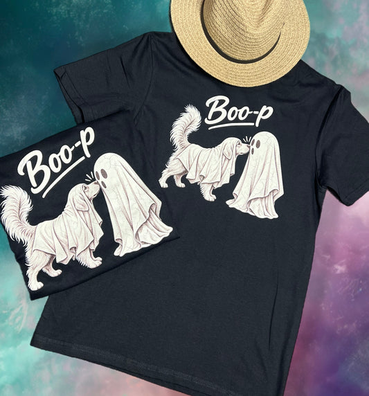 Boo-p Golden Retriever & Ghost Halloween Shirt