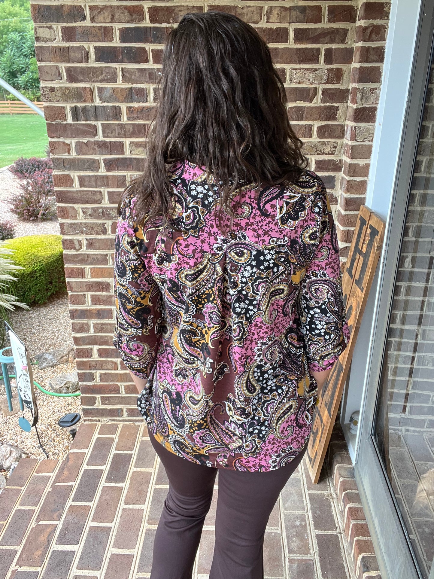 Dear Scarlett Paisley Lizzy 3/4 Sleeve Top