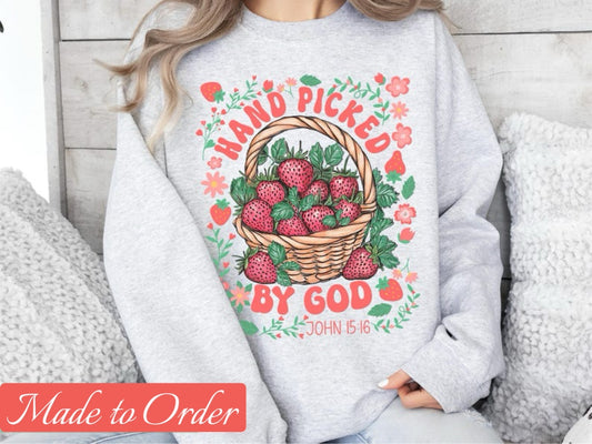 Hand Picked by God Custom Made Sweatshirt - Unisex Large