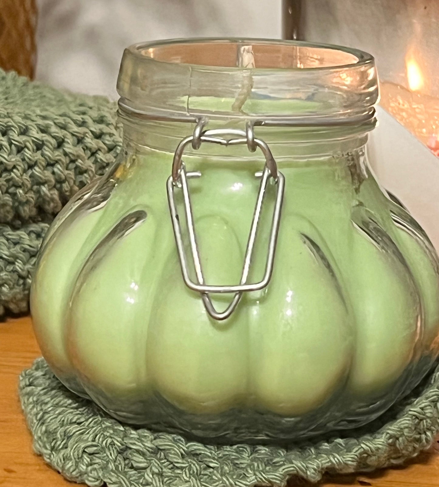 Rosemary Herb Scented Soy Candle in Apothecary Jar