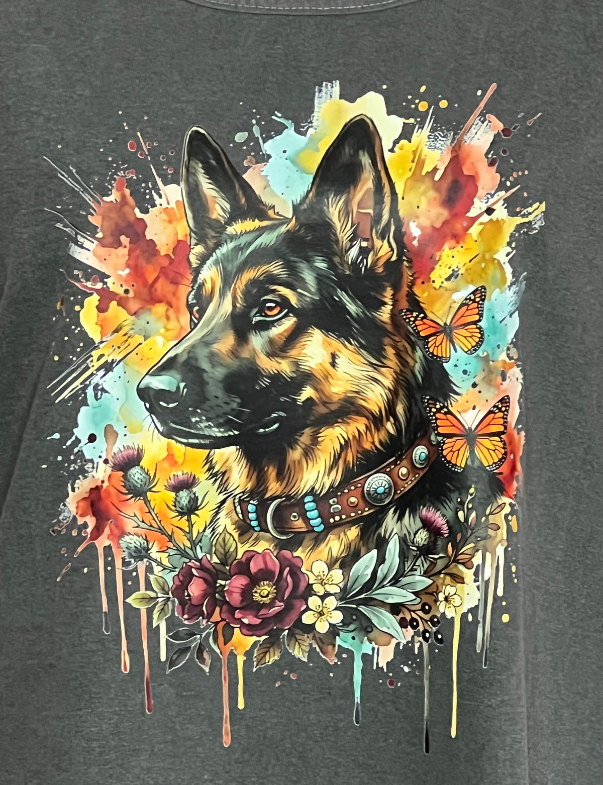 Artistic German Shepherd Custom Made Tank Top - Large