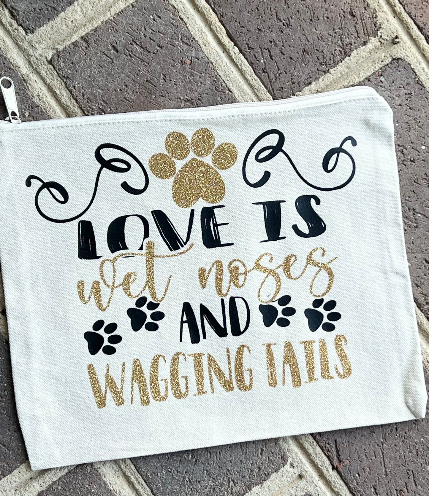 Large Dog Lovers Canvas Tote - Handmade
