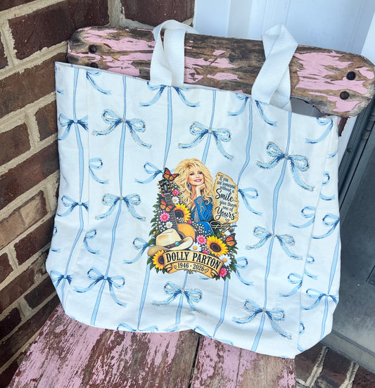 Dolly Parton Beaded Tote Bag