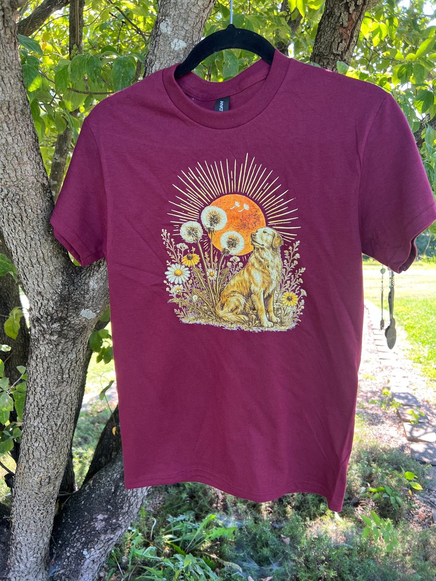 Sunny Golden Retriever Handmade T-Shirt