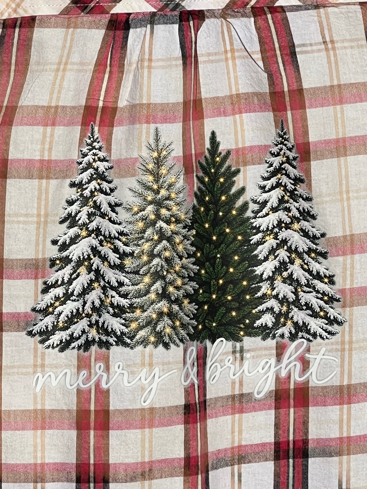 Whimsical Evergreen Trees Upcycled Flannel - Women’s 2XL