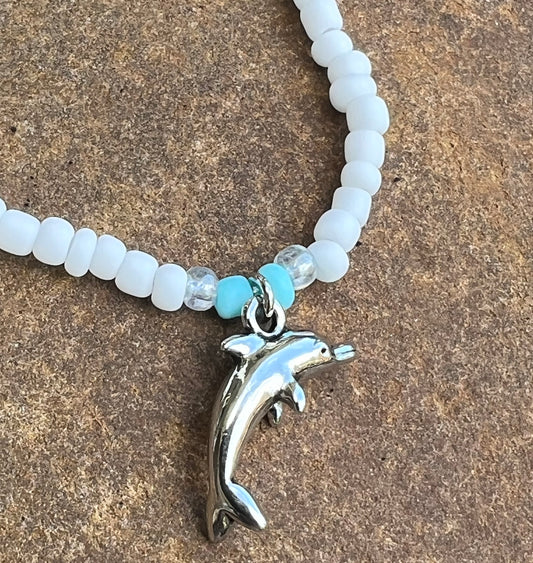 Handmade Dolphin Sea Lovers Anklet - Medium