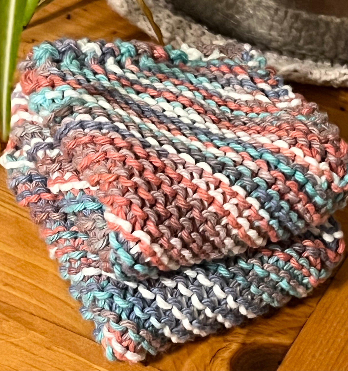 Southwest Gems 100% Cotton Hand Knit Dish Cloth Set of 2