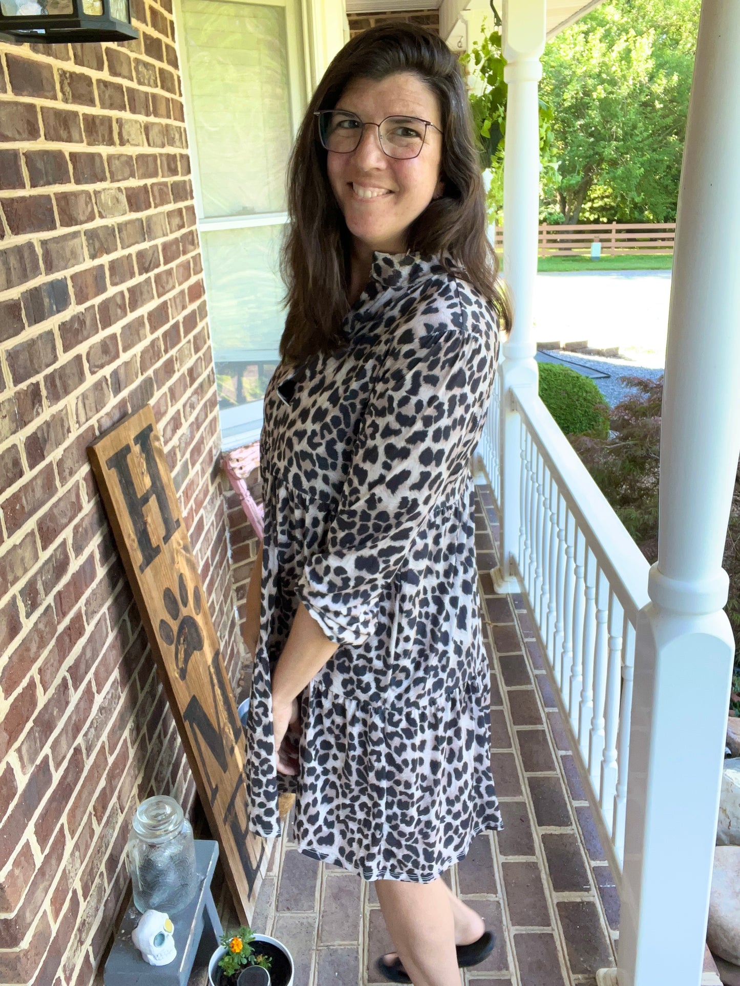 Heimish Summer to Fall/Winter Leopard Tiered Dress