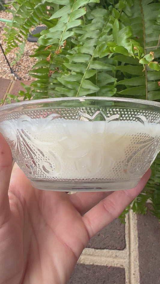 Lavender & Lemongrass Soy Candle in Vintage Dish